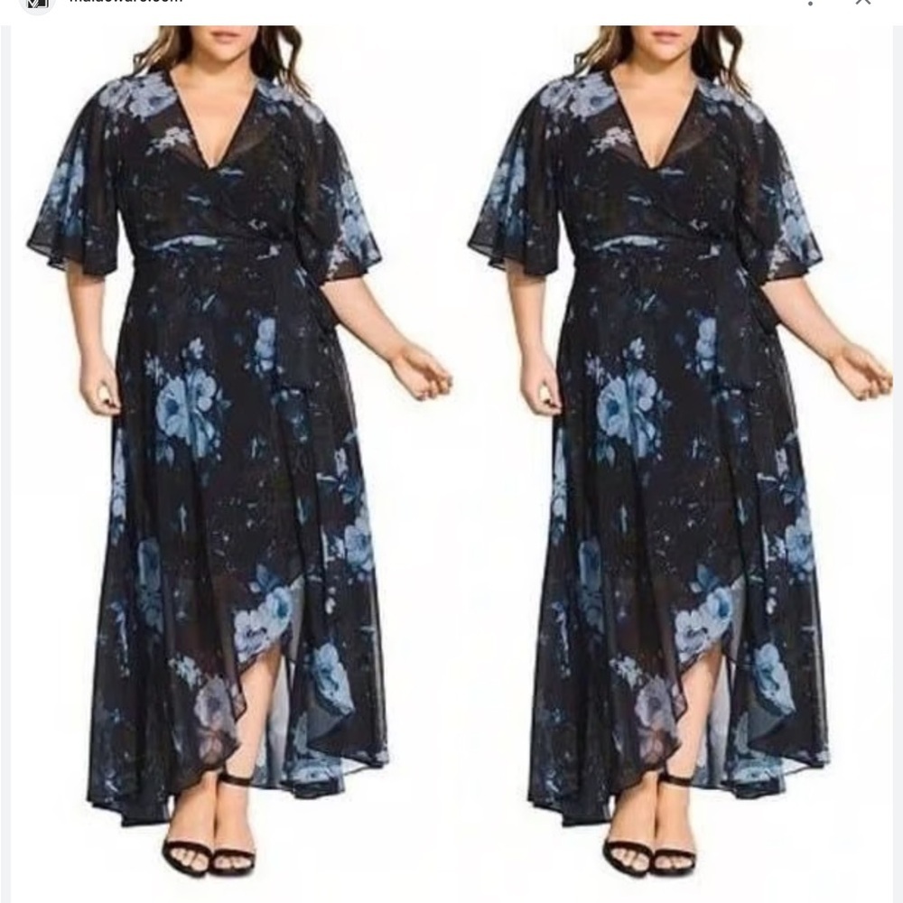 City Chic Wrap Dress